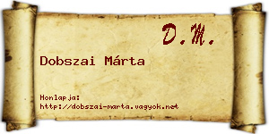 Dobszai Márta névjegykártya